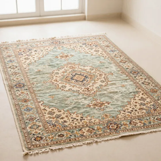 Antique qum & isfahan silk rugs