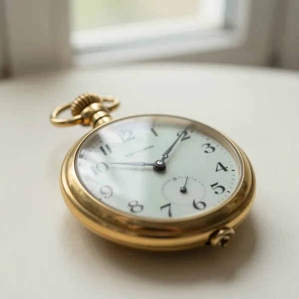 Illustrative: a quarter-repeating pocket watch, signed movement, solid gold case