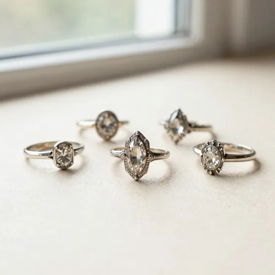 Antique art deco diamond rings