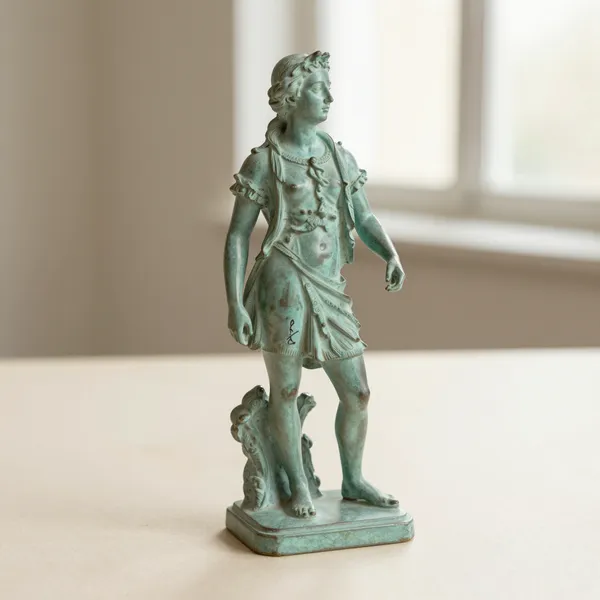 Illustrative: late 19th-century French patinated bronze figure after a well-known model, signed in the cast