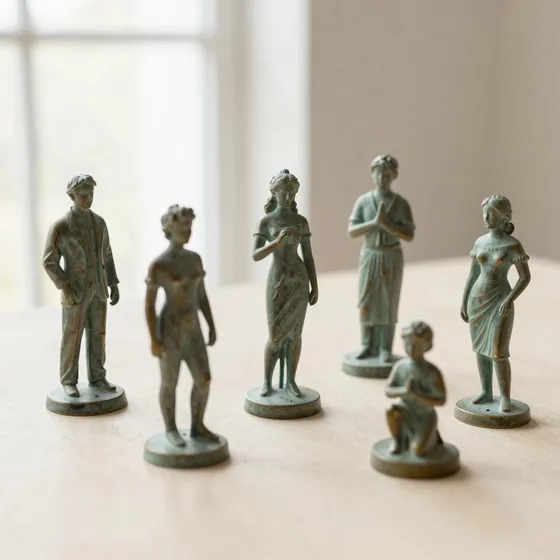 Antique bronze figures
