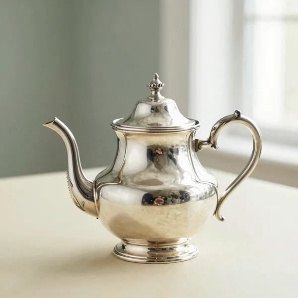 Illustrative: Georgian sterling teapot, London hallmarks, 1790s, original condition
