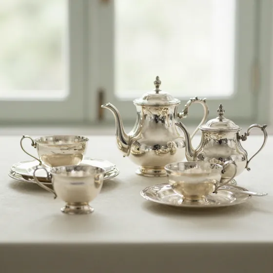Antique tea and coffee services